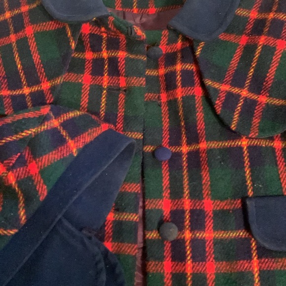 Vintage Weather Winky Plaid Wool Coat size 4T w/ hat - Picture 2 of 9
